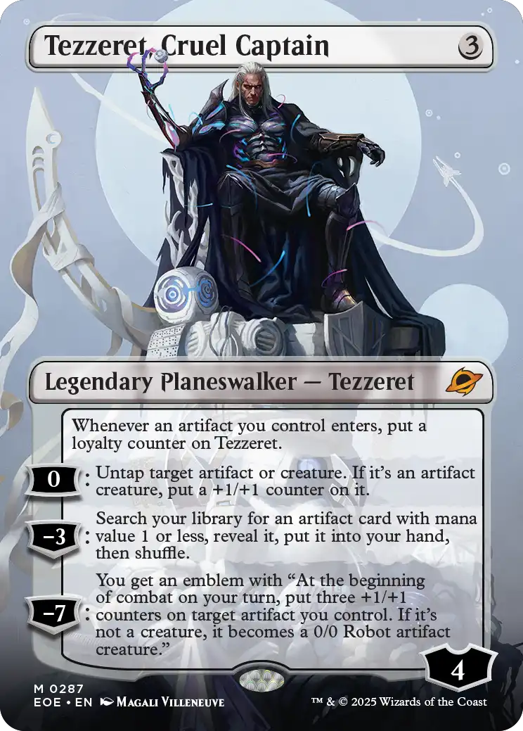 MTG 冷酷な船長、テゼレット ボーダーレス版foil 3枚 セット mtg 冷酷