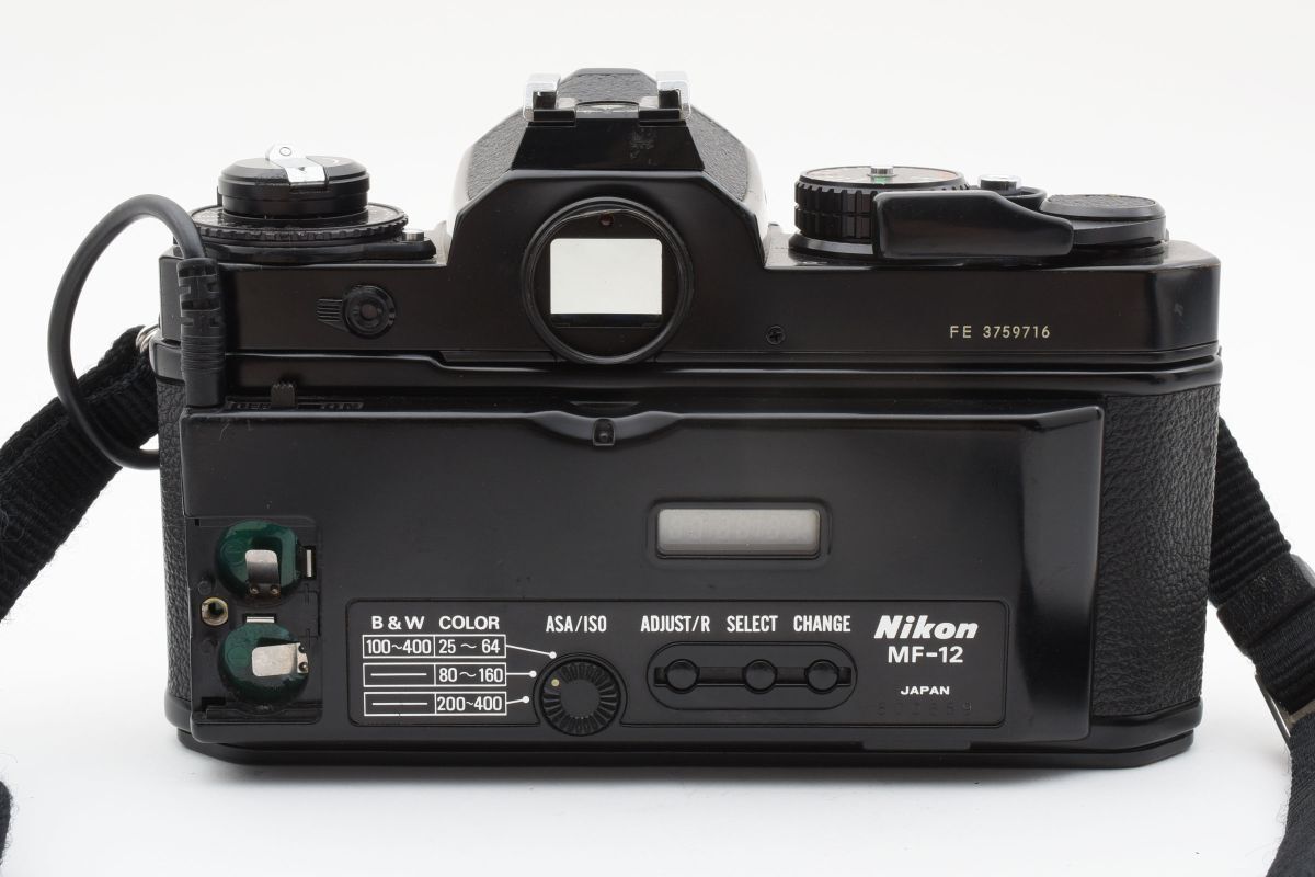 実用光学美品 訳あり】Nikon ニコン FE MF-12 黒 ブラック ボディ