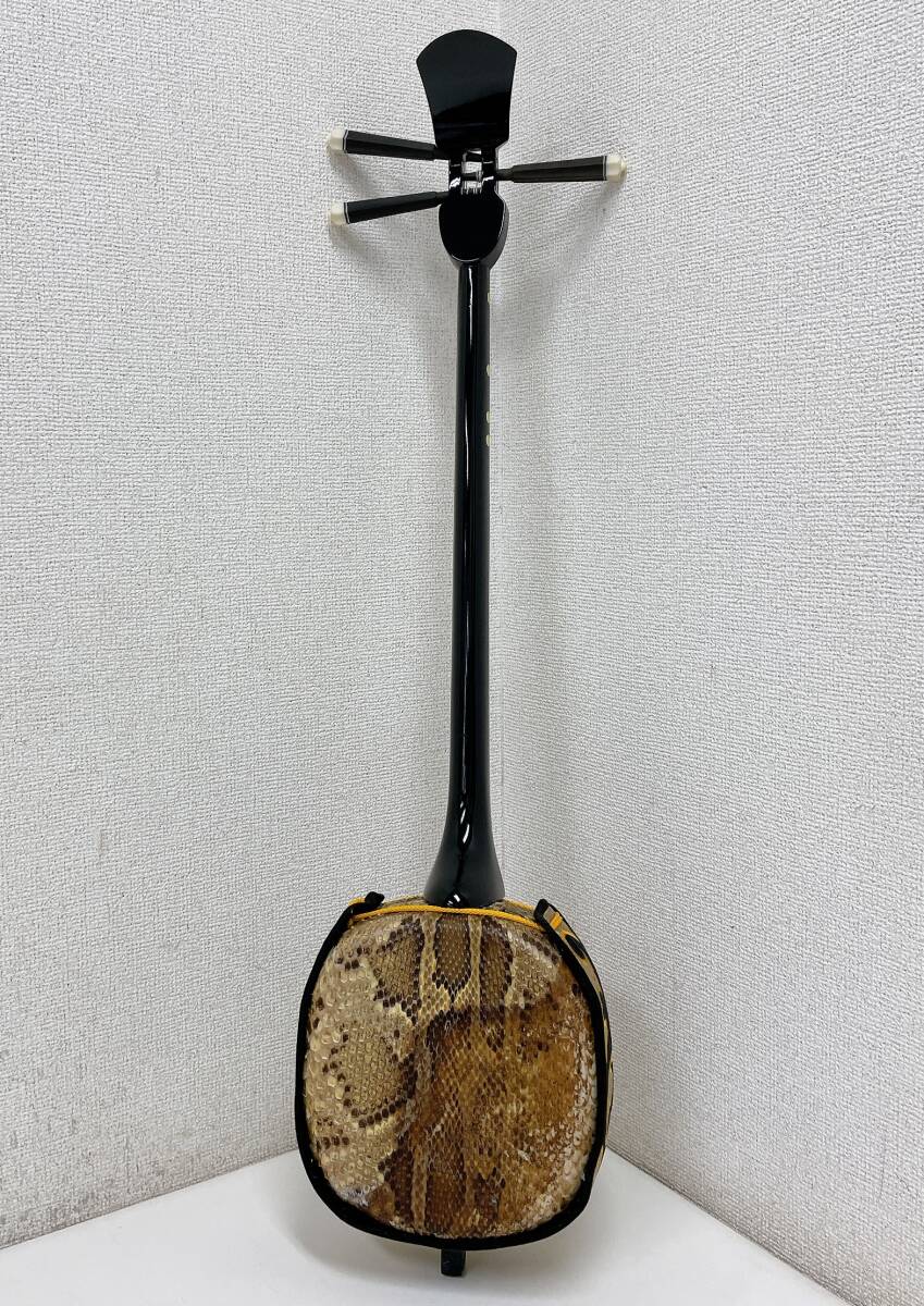 沖縄三線 本皮 三線 沖縄 皮破れなし 蛇皮 本蛇革 琉球 和楽器 弦楽器