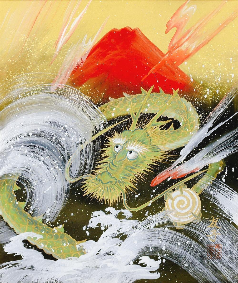 汀に透くる浄衣』 F4油彩画 原画 一点物 開運 幸運アート
