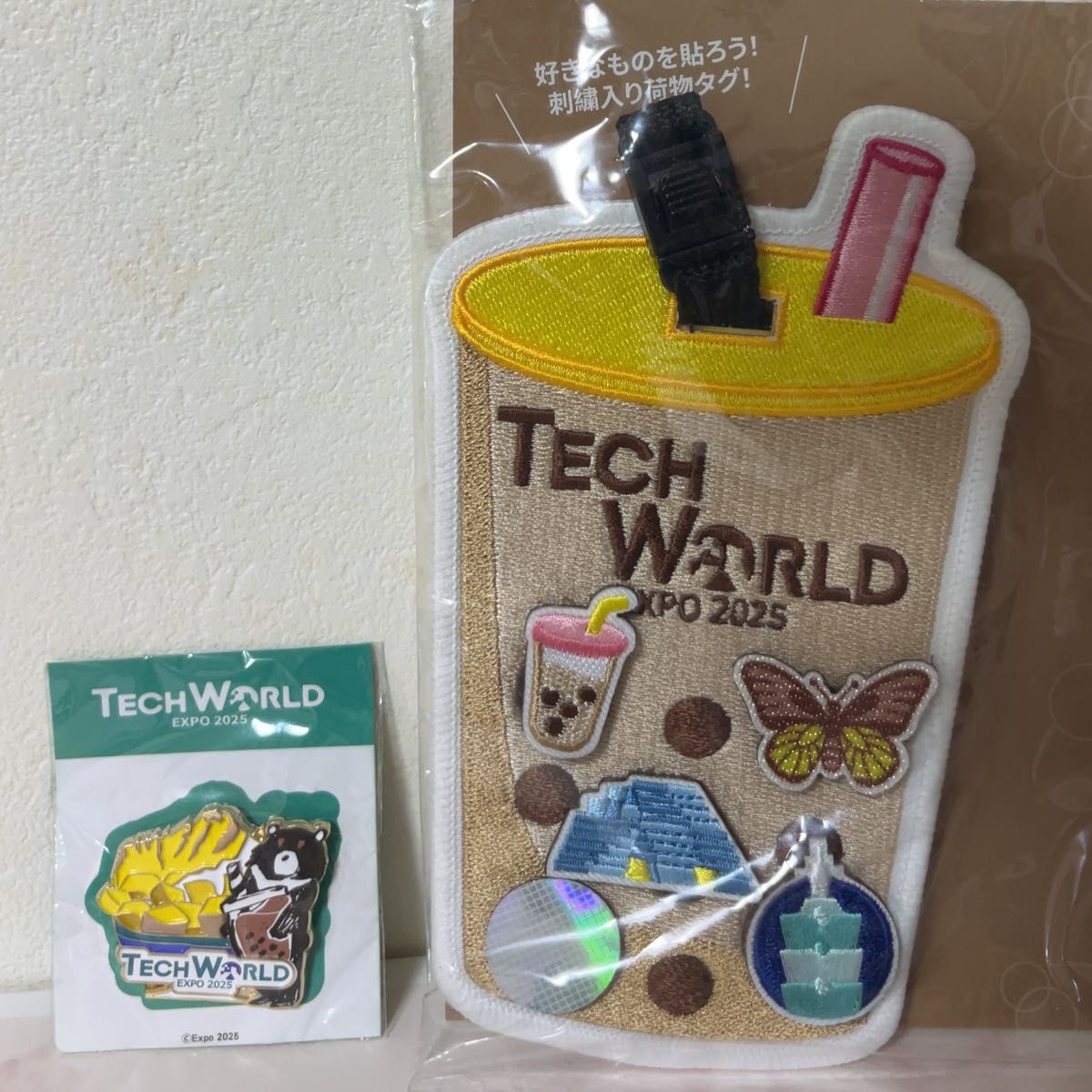 非売品】大阪関西万博 EXPO2025 ピンバッジ 刺繍タグ TECH WORLD