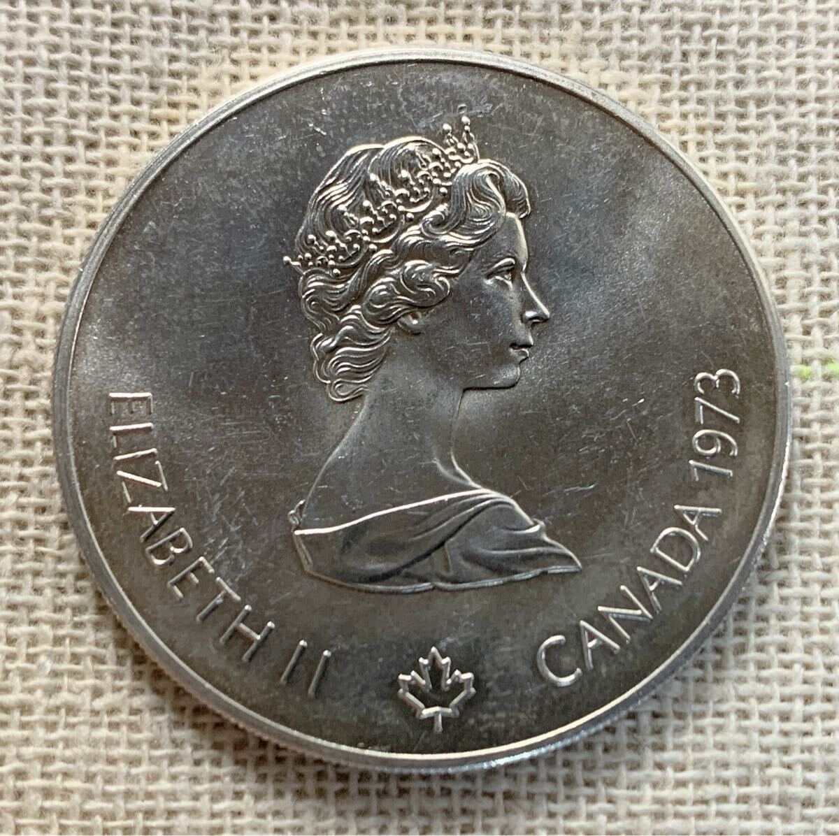 1973年 カナダ 銀貨 モントリオールオリンピック 5ドル銀貨 約24g 銀