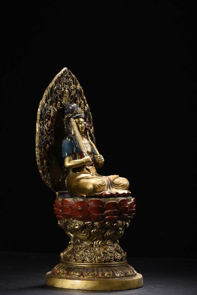 ◎古道具 庵々◎時代物 陶製 閻魔大王像 古陶 仏像 骨董品◎置物仏教