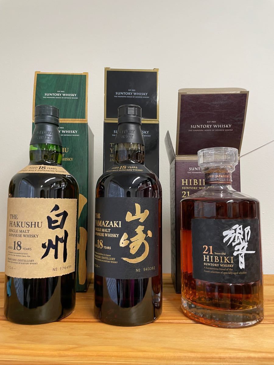 Hibiki 21年 ウイスキー空ボトル箱付き 6個セット Hibiki 21年 700ml 空