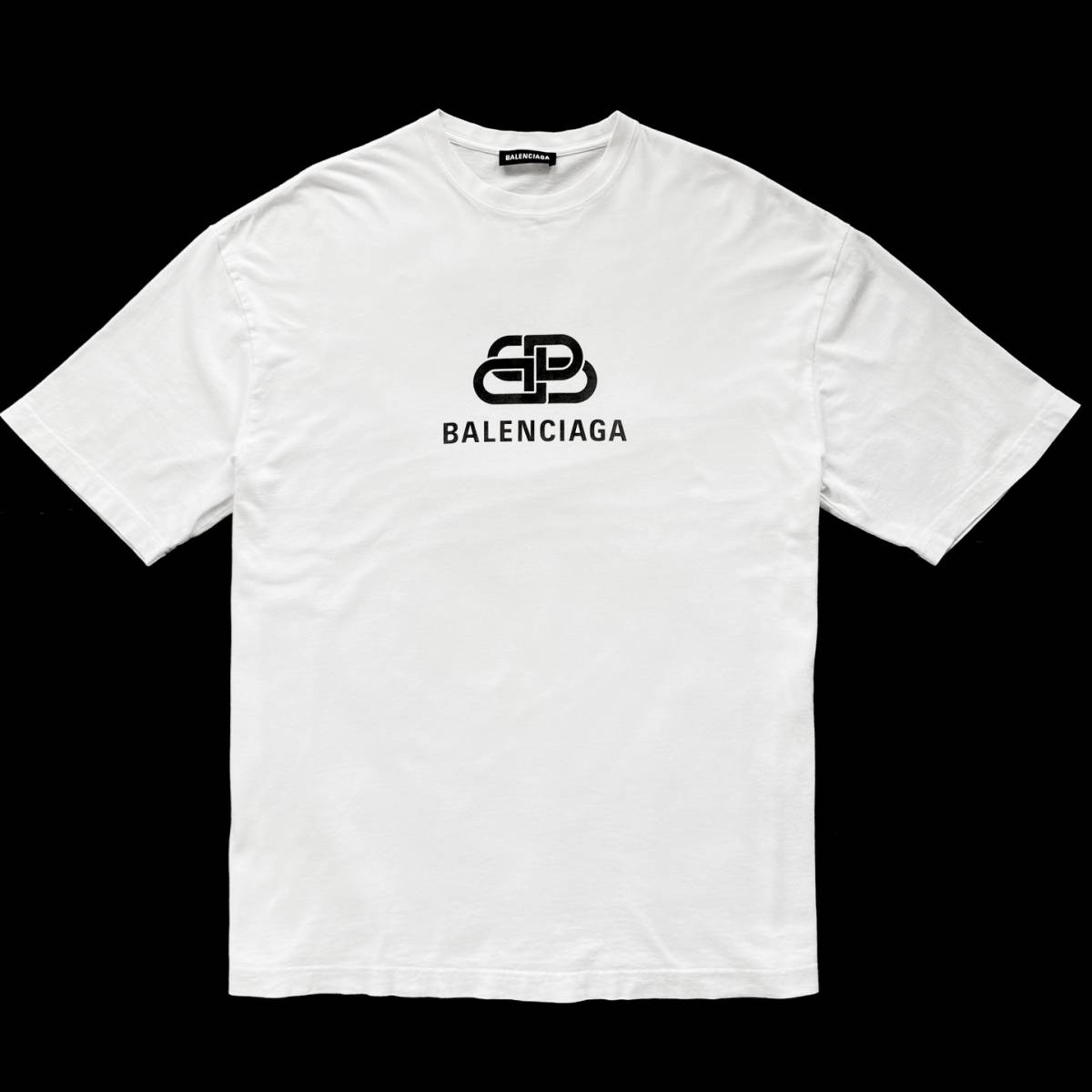 国内正規品 定価7 6万 BALENCIAGA BB OVERSIZE Tシャツ XS 白