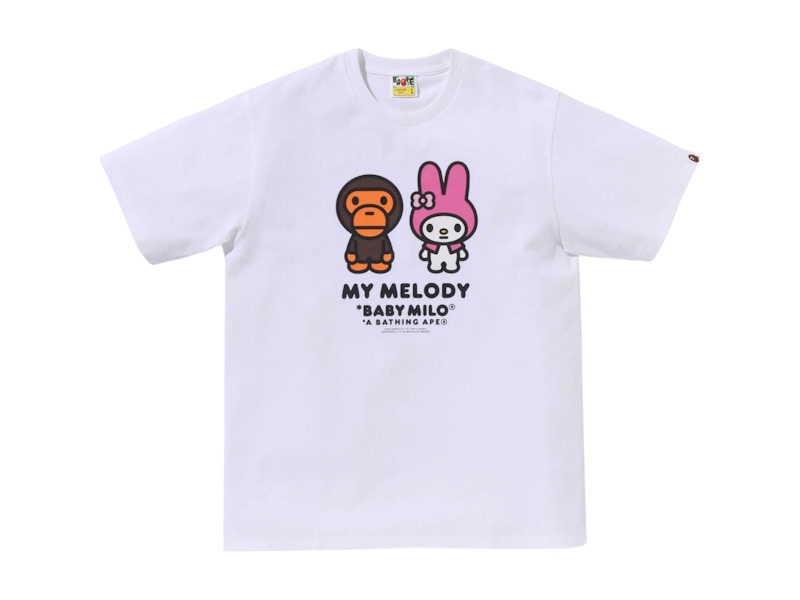 BAPE x My Melody Baby Milo Tee White Men's - FW24 - US