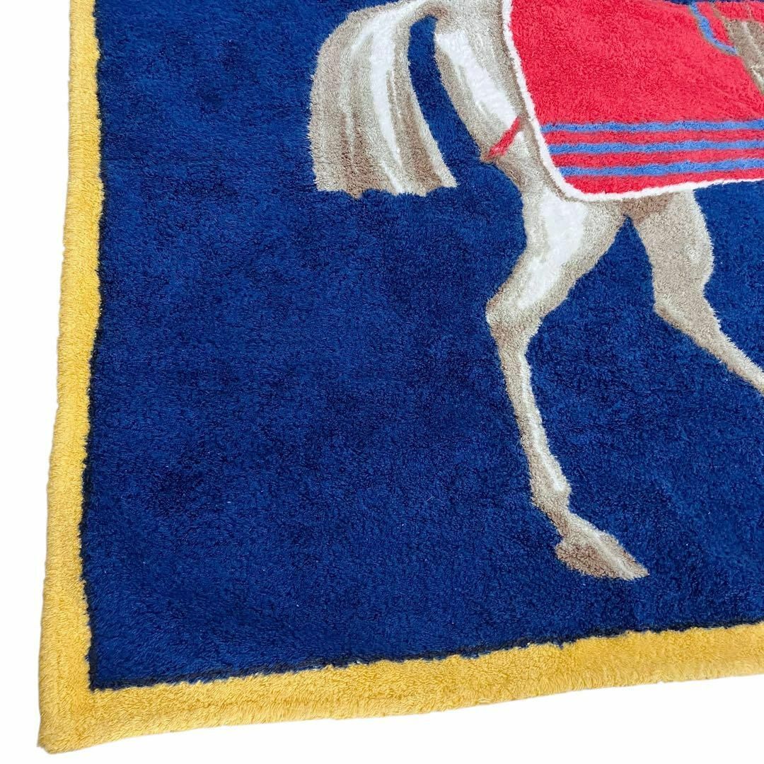 ⭐️良品⭐️ エルメス ビーチタオル 馬 ネイビー 大判