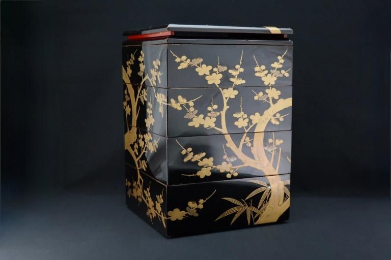 藍胎漆器 二重文箱 【公式通販】