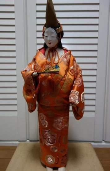即納！能人形 日本人形 ガラスケース入 大きな人形 高さ59㎝ 船弁慶