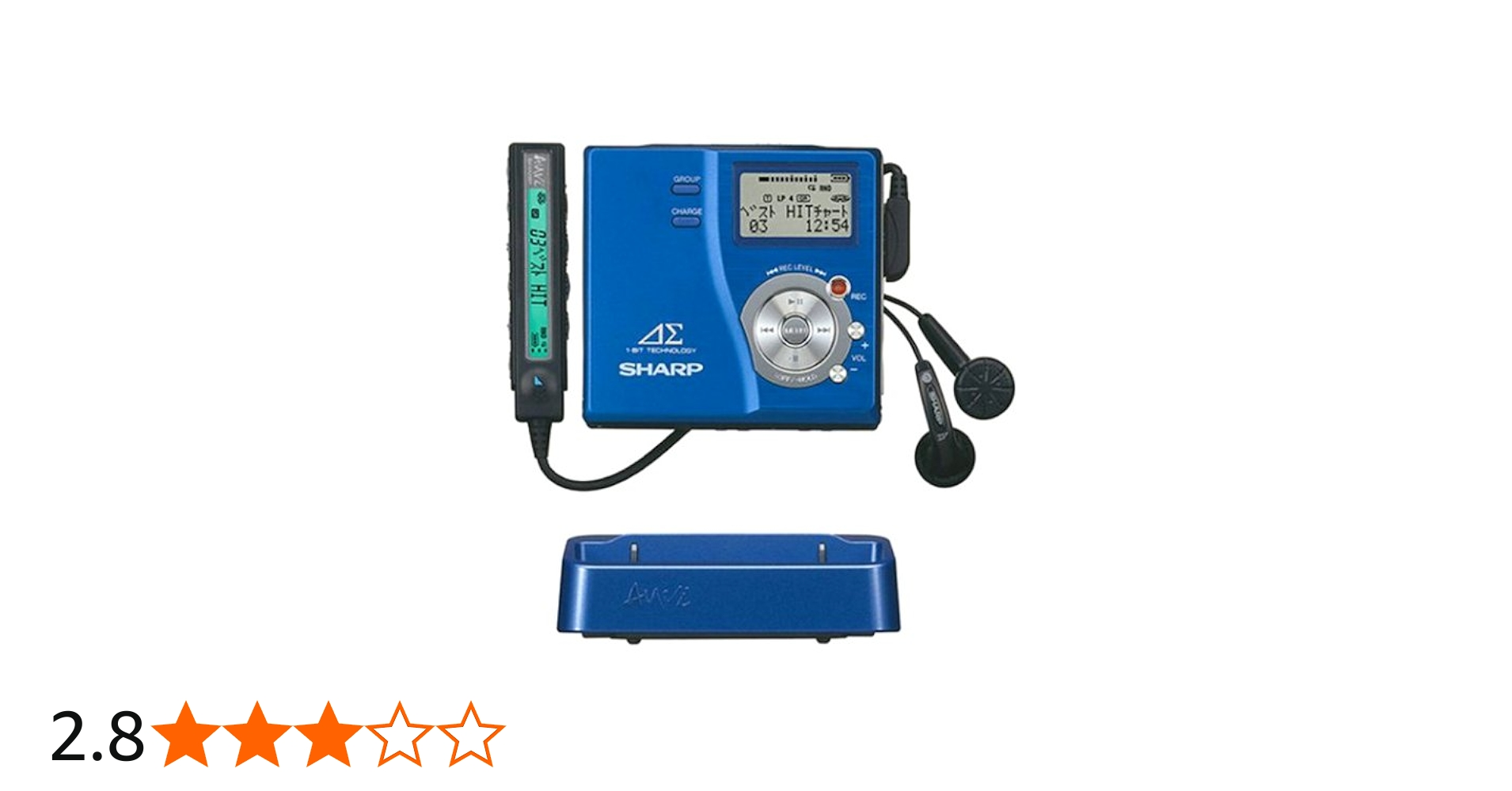 Amazon.co.jp: シャープ ポータブルMDレコーダー ブルー アウヴィ MD