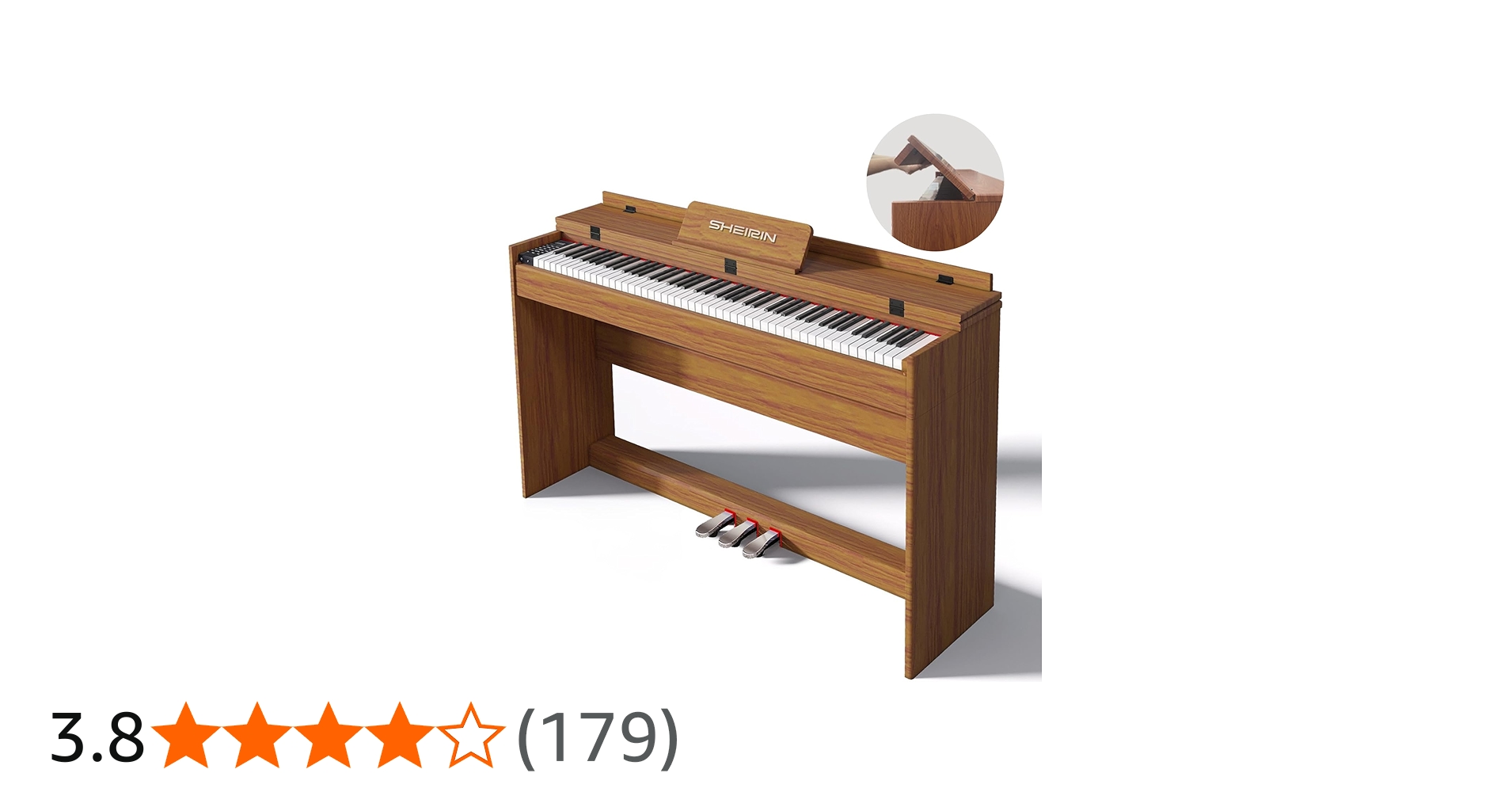 Amazon | 電子ピアノ 88鍵盤 人気 スタンド 蓋付き 初心者 シンプル
