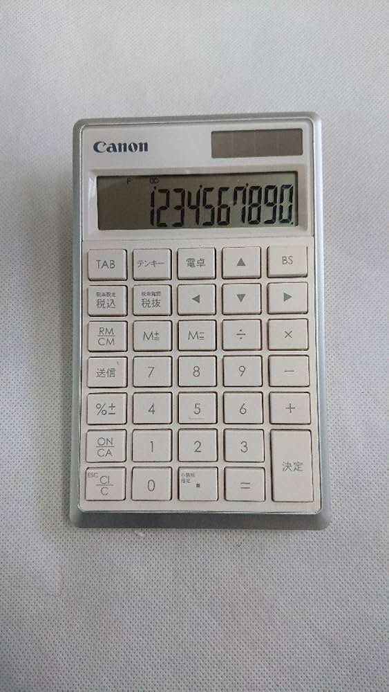Amazon | キヤノン KS-120TKRIII-WH ホワイト 4305B002 | ビジネス電卓