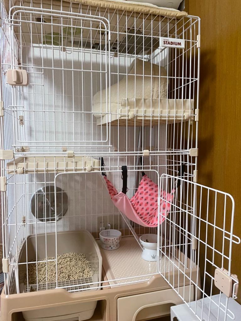 キャットケージ 2段 トイレ付きCATTOWERR STADIUM にゃん箱1号 にゃん