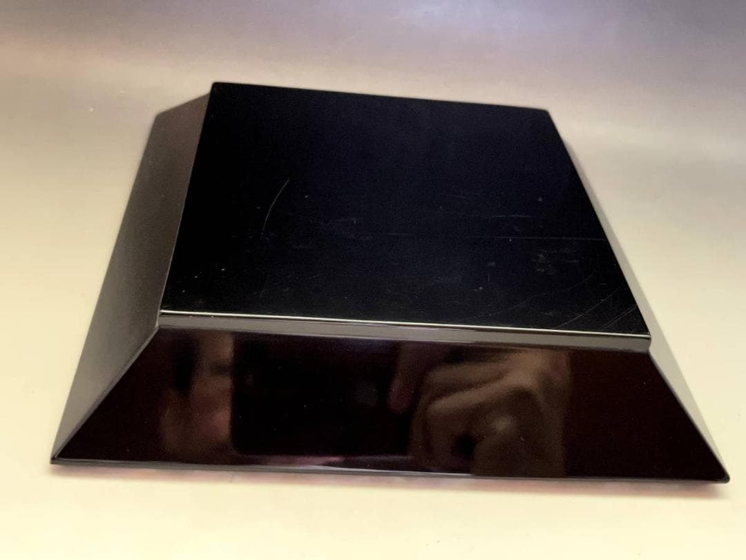 盆■黒塗螺鈿 青貝 四方盆 干菓子器 漆工芸 本漆 漆器 共箱 お茶道具 骨董品