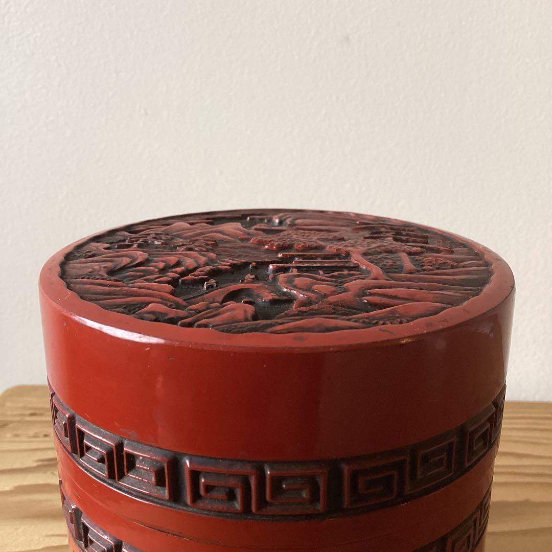 堆朱の茶筒 漆器 仙台堆朱 - メルカリ