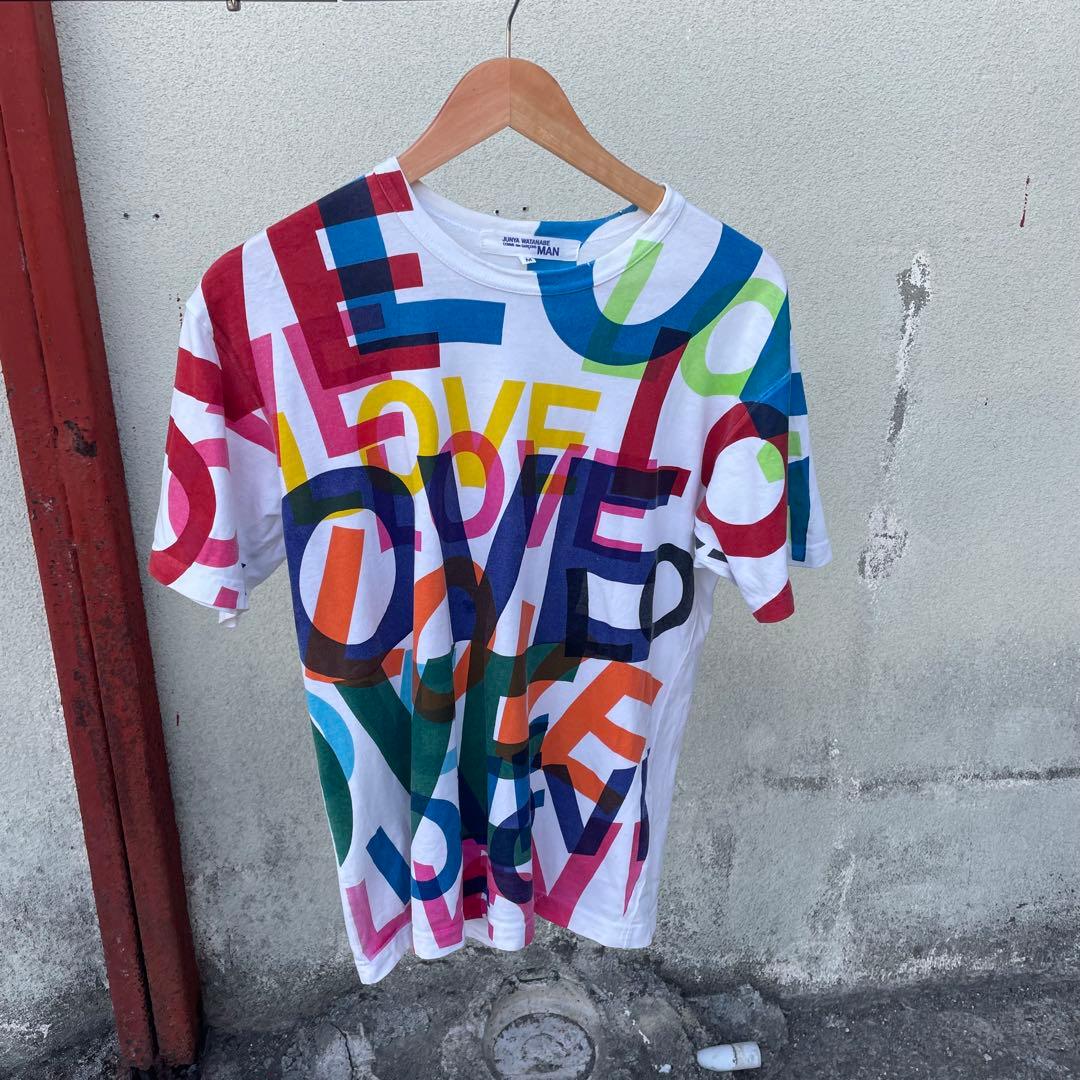初期02ss junya watanabe love tシャツ アーカイブ ジュンヤワタナベマン 初期2002ss アーカイブ LOVEプリント半袖Tシャツ