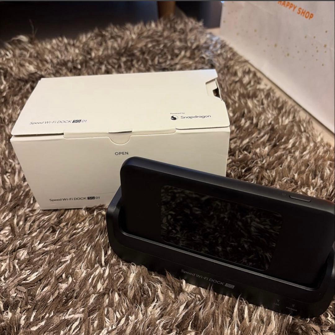 Speed Wi-Fi DOCK 5G 01［CPS01SKU］ブラック UQ Speed Wi‑Fi DOCK 5G 01｜家でも外でも高速Wi‑Fi【UQ WiMAX】