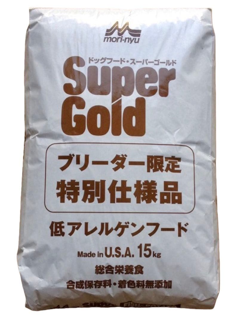 モリニュ Super Gold 低アレルゲンフード 15kg Amazon.co.jp: 森乳スーパーゴールドフィッシュ＆ポテト（子犬・成犬用