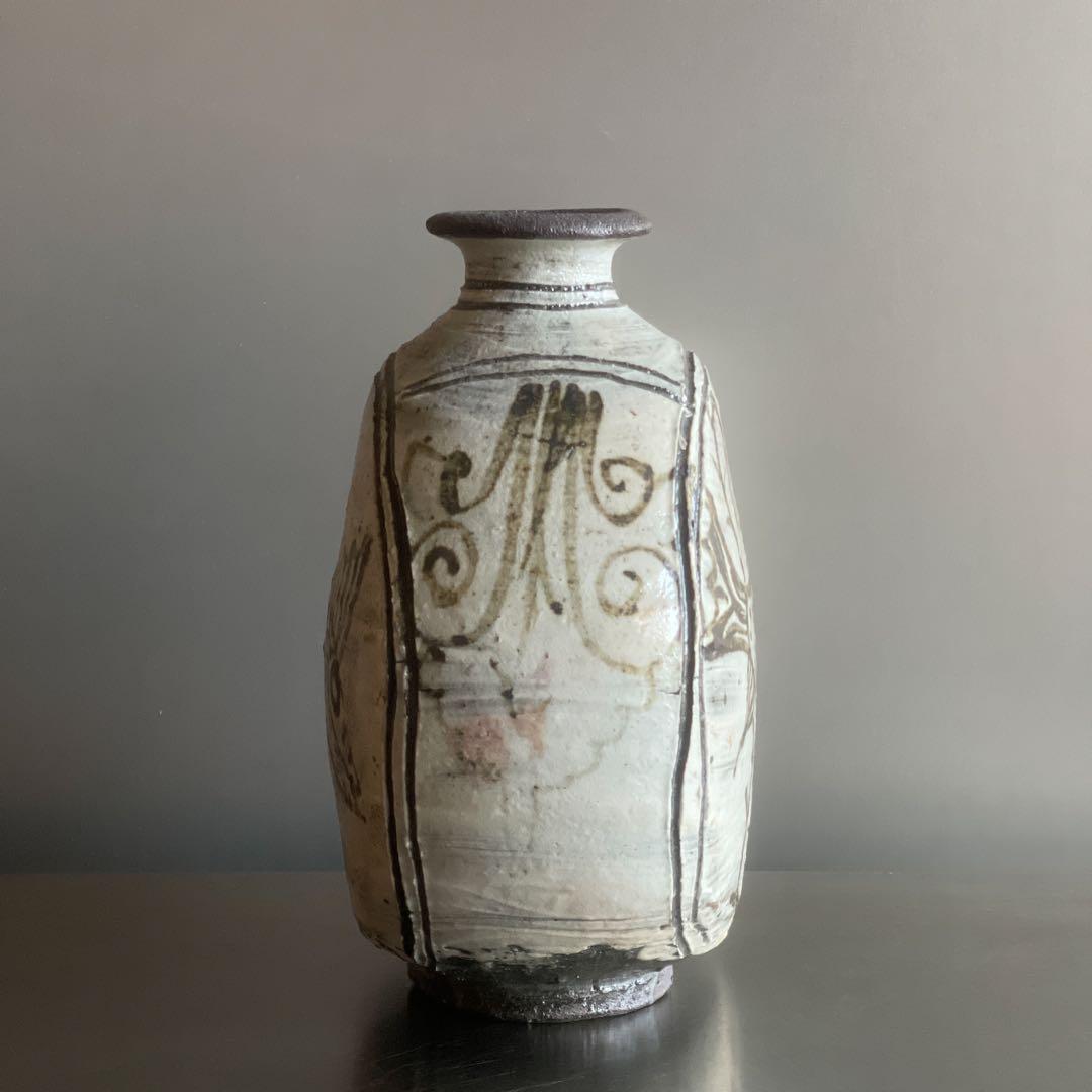 魚紋太鼓形花器　陶芸家村田森作品　新品未使用　激レアアイテム