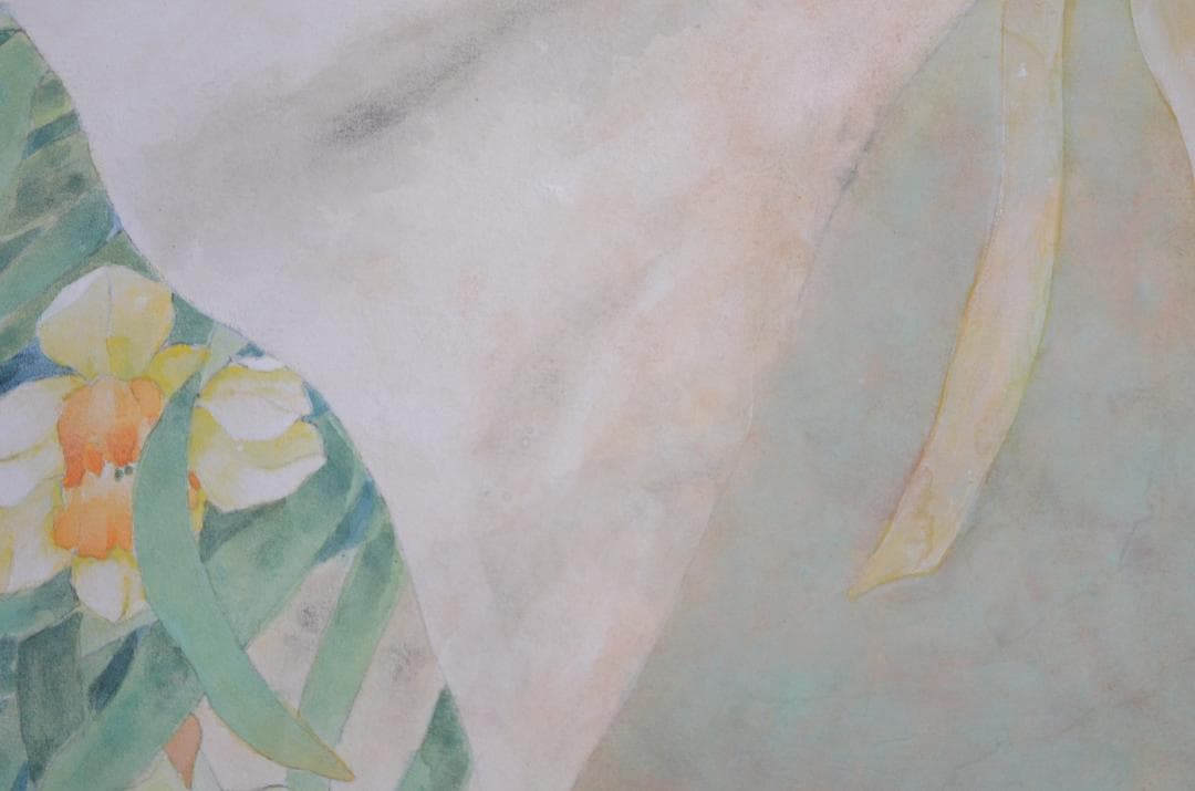 作品名 「花束」 岩絵の具 日本画】東山魁夷の流派