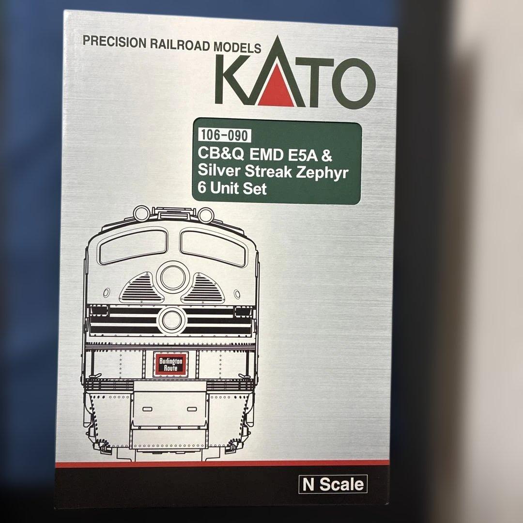 KATO CB&Q EMD E5A シルバーストリークゼファー 6ユニットセット Amazon.com: Kato USA Model Train Products CB&Q EMD E5A Silver