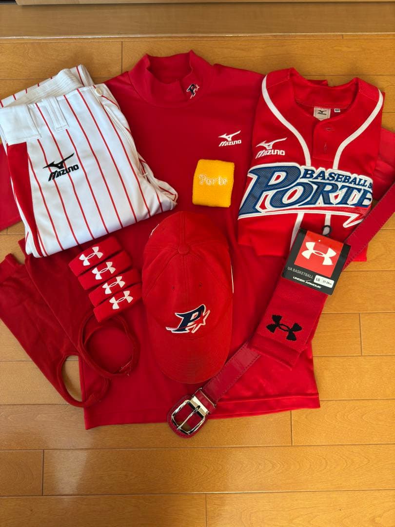 ポルテ　野球ユニホームセット 野球スクールポルテ ユニフォームセット 7点セット ベースボール