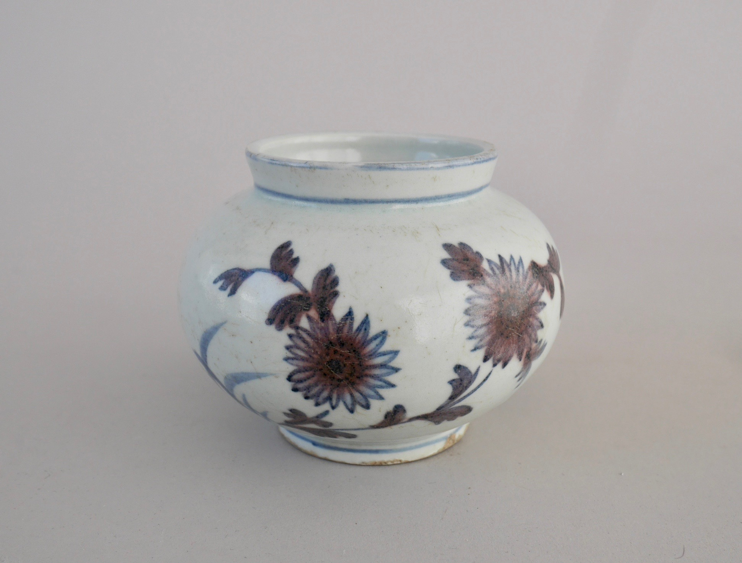 とし 中国陶磁器 元染付 草花文様大壺 富岡コレクション展】染付 2019